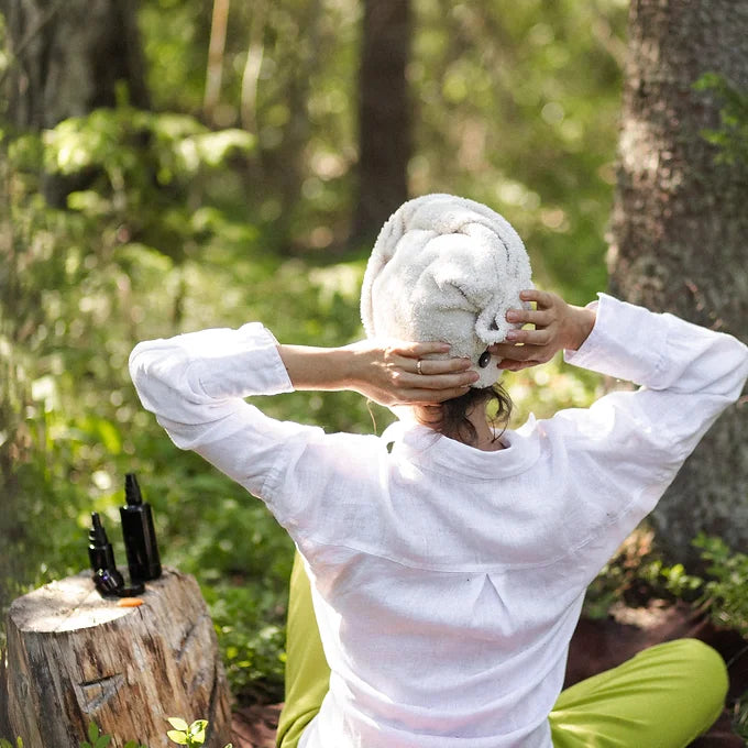 sopo hiusturbaani kiinnitys napilla