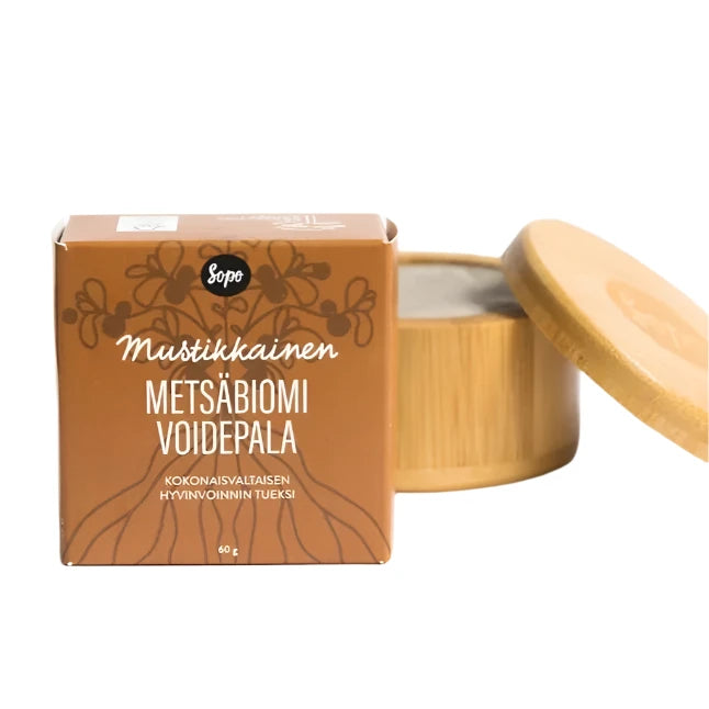 luonnollinen metsäbiomi voidepala ja bamburasia setti
