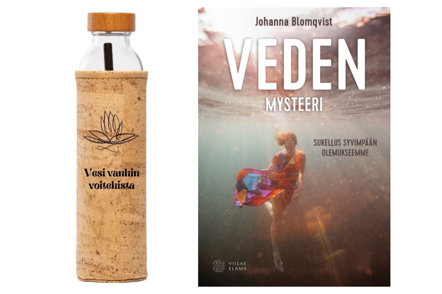 Flaška - water bottle 0.5l and water mystery book