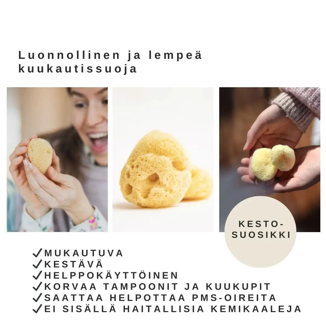 kuukautissieni on luonnollinen ja lempeä kuukautissuoja