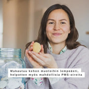 kuukautissieni mukautuu kehon muotoihin